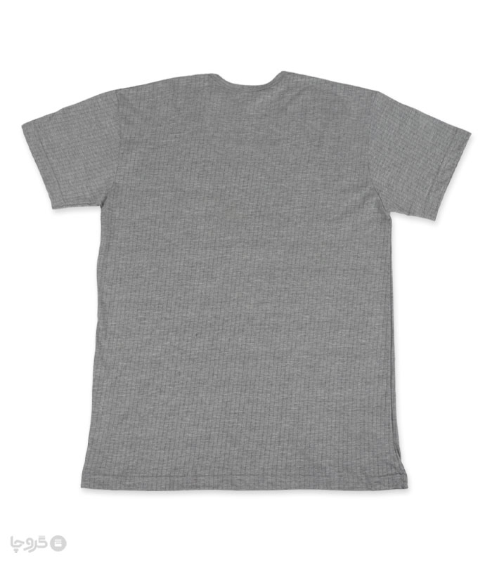 زیرپوش نخی نیم آستین یقه گرد سوزن خالی ملانژ نیکوتن پوش کد 1016