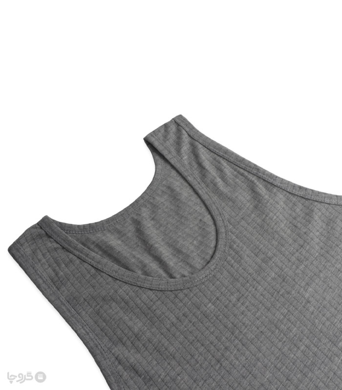 زیرپوش نخی رکابی یقه گرد سوزن خالی ملانژ نیکوتن پوش کد 1180