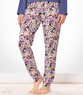 شلوار زنانه نخی ناربن کد WP3983 طرح گلنوش