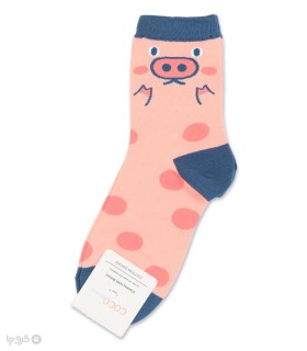 خرید جوراب نیم ساق زنانه کوکو اند هانا طرح خوک متعجب