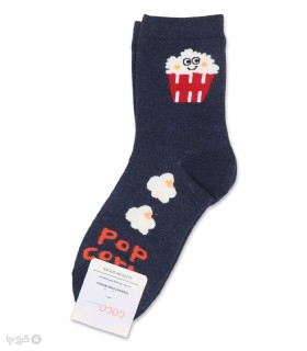 خرید جوراب نیم ساق زنانه طرح پاپ کورن