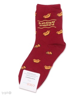 خرید جوراب نیم ساق زنانه کوکو اند هانا طرح Hot Dog