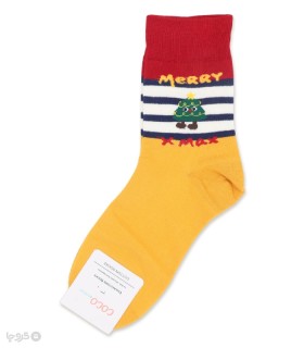 خرید جوراب نیم ساق زنانه کوکو اند هانا طرح درخت کریسمسی رینگی