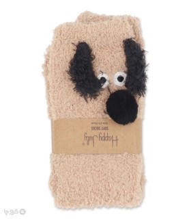 خرید جوراب بوکله ساقدار زنانه گوشدار طرح سگ