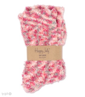 خرید جوراب بوکله ساقدار زنانه طرح رنگین کمانی