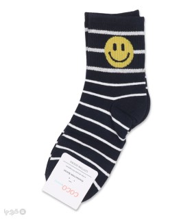 جوراب نیم ساق زنانه کوکو اند هانا طرح صورتک خندان