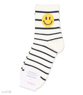 خرید جوراب نیم ساق زنانه کوکو اند هانا طرح صورتک خندان