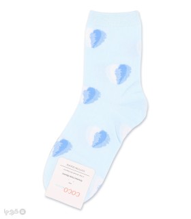 خرید جوراب نیم ساق زنانه کوکو اند هانا طرح قلب آبرنگی