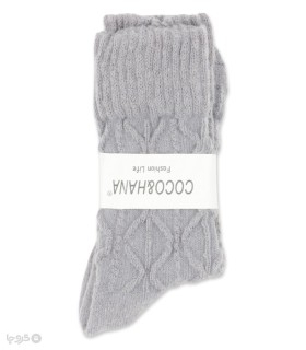 جوراب پشمی ساقدار زنانه کوکو اند هانا طرح ژاکارد کلاسیک