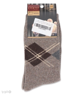 جوراب پشمی حوله‌ای Coco & Hana ساقدار مردانه طرح آرگایل A