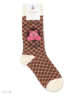 جوراب ساقدار زنانه ماکسیو طرح گربه خالخالی