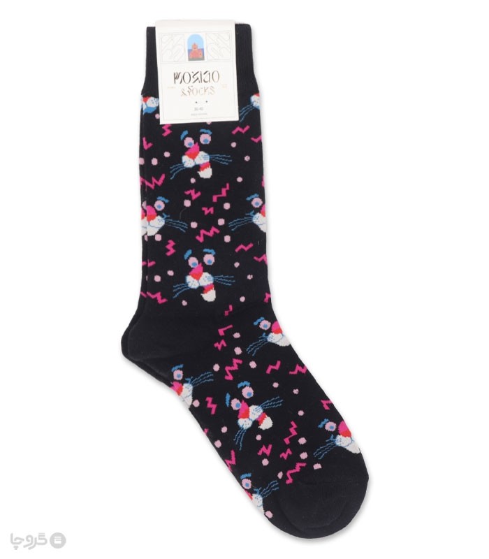 جوراب ساقدار زنانه ماکسیو طرح پلنگ صورتی