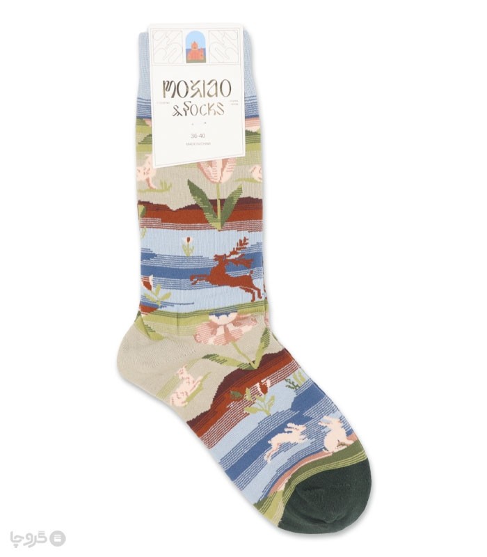 جوراب ساقدار زنانه ماکسیو طرح حیوانات و طبیعت