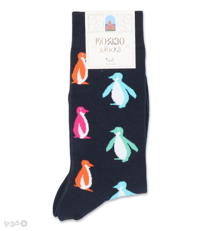 خرید جوراب ساقدار زنانه ماکسیو طرح پنگوئن