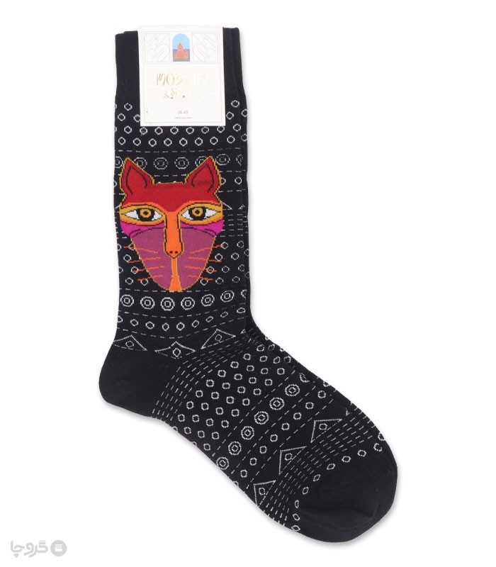 جوراب ساقدار زنانه ماکسیو طرح گربه اسفینکس