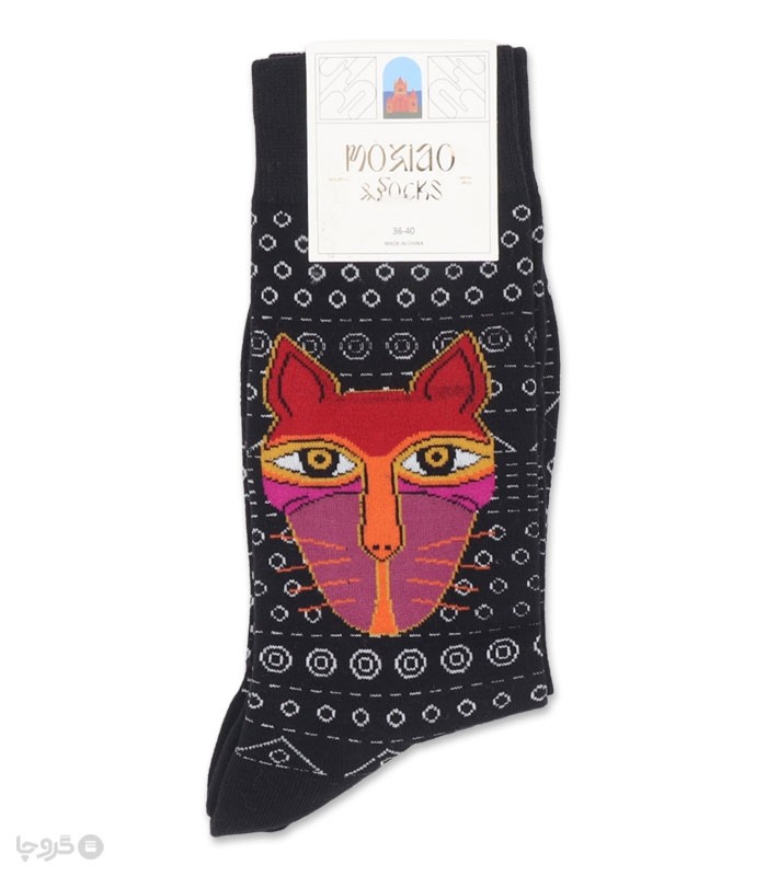 خرید جوراب ساقدار زنانه ماکسیو طرح گربه اسفینکس