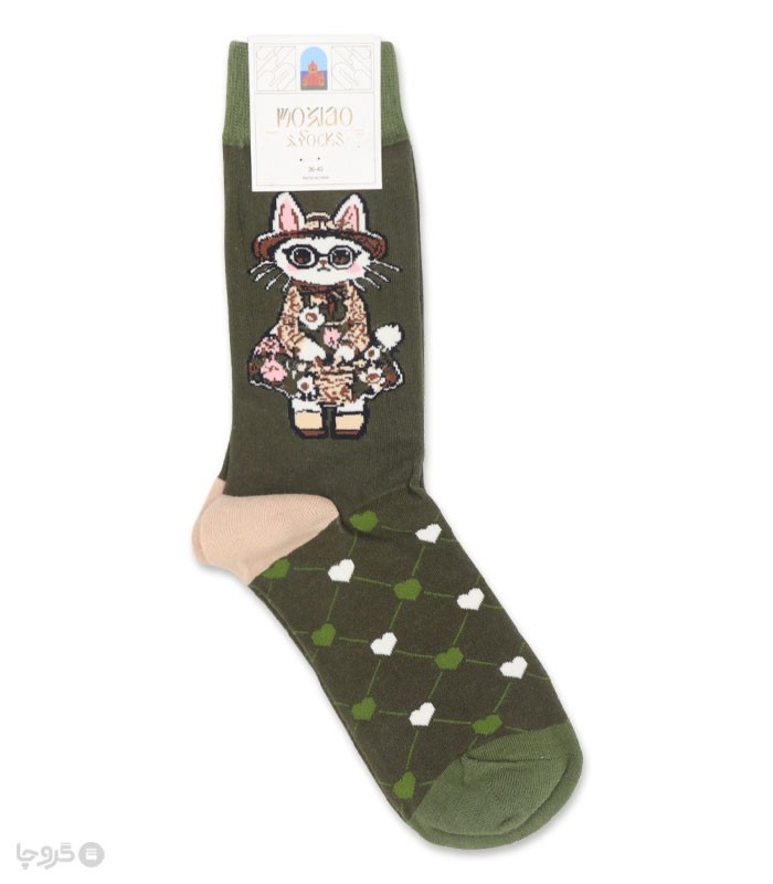 جوراب ساقدار زنانه ماکسیو طرح گربه توریست