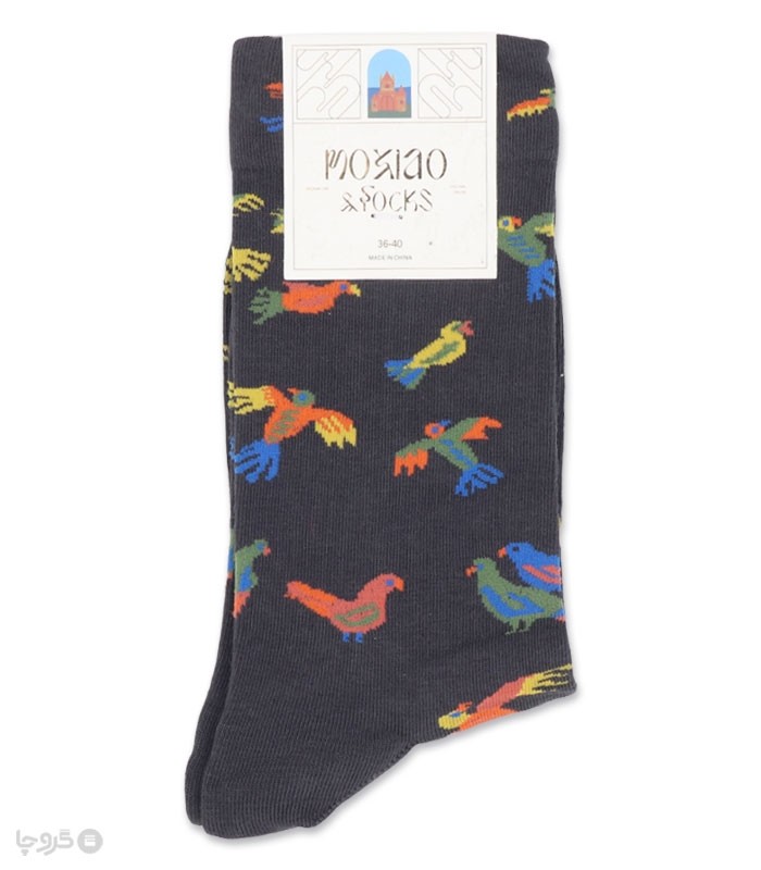 خرید جوراب ساقدار زنانه ماکسیو طرح طوطی