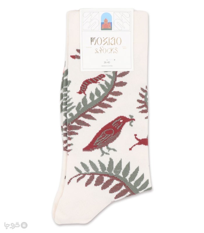 خرید جوراب ساقدار زنانه ماکسیو طرح گنجشک