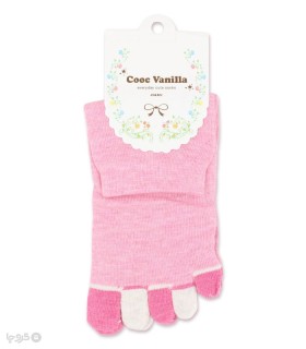 خرید جوراب مچی زنانه انگشتی طرح رنگین کمانی