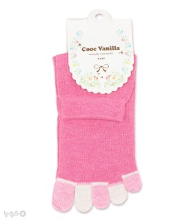 جوراب مچی زنانه انگشتی طرح رنگین کمانی