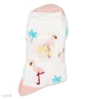 خرید جوراب بوکله ساقدار زنانه طرح  فلامینگو