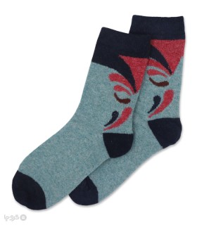 جوراب پشمی ساقدار زنانه کوکو اند هانا طرح گلبرگ