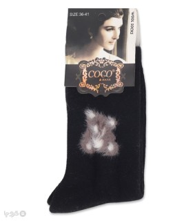 خرید جوراب پشمی ساقدار زنانه کوکو اند هانا طرح خرسی
