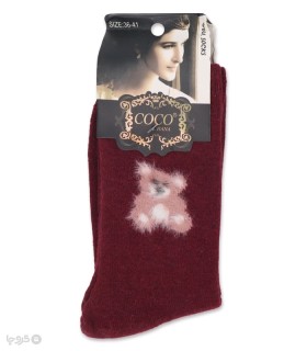خرید جوراب پشمی ساقدار زنانه کوکو اند هانا طرح خرسی