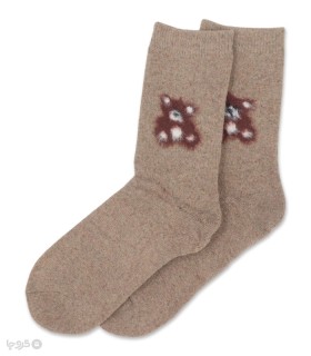 جوراب پشمی ساقدار زنانه کوکو اند هانا طرح خرسی