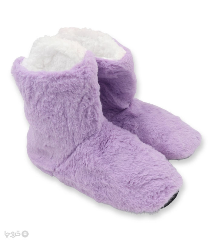 پاپوش پشمی ساقدار کف استپدار ساده