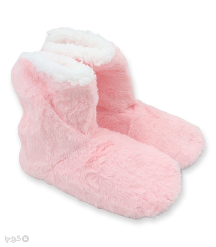 پاپوش پشمی ساقدار کف استپدار ساده