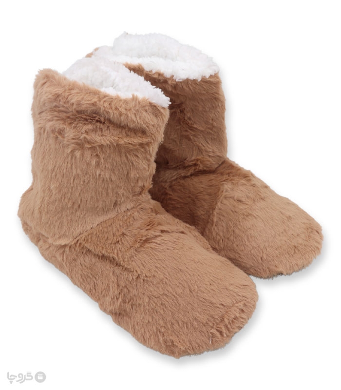 پاپوش پشمی ساقدار کف استپدار ساده