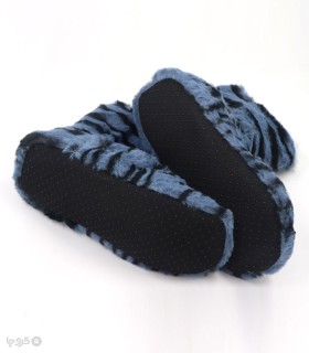 پاپوش پشمی ساقدار کف استپدار طرح خطوط