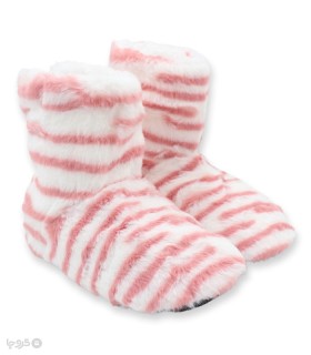 خرید پاپوش پشمی ساقدار کف استپدار طرح خطوط