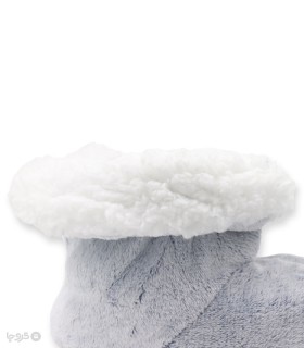 پاپوش پشمی ساقدار کف استپدار ساده