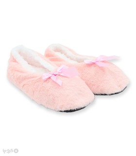 پاپوش پشمی پاپیون دار کف استپدار ساده کد 110