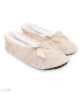 خرید پاپوش پشمی پاپیون دار کف استپدار ساده کد 110