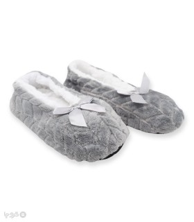 پاپوش پشمی پاپیون دار کف استپدار طرح کلاسیک