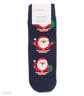 خرید جوراب نیم ساق زنانه کوکو اند هانا طرح  Santa