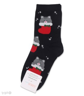 خرید جوراب نیم ساق زنانه کوکو اند هانا طرح گربه و کلاه