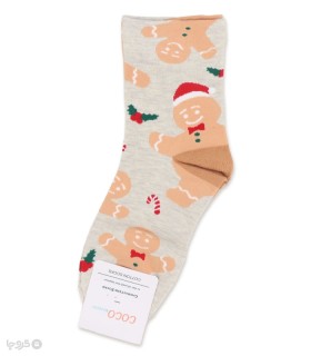 خرید جوراب نیم ساق زنانه کوکو اند هانا طرح Gingerbread Man