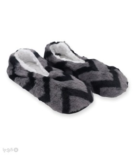 خرید پاپوش پشمی مردانه کف استپدار طرح زیگزاگ