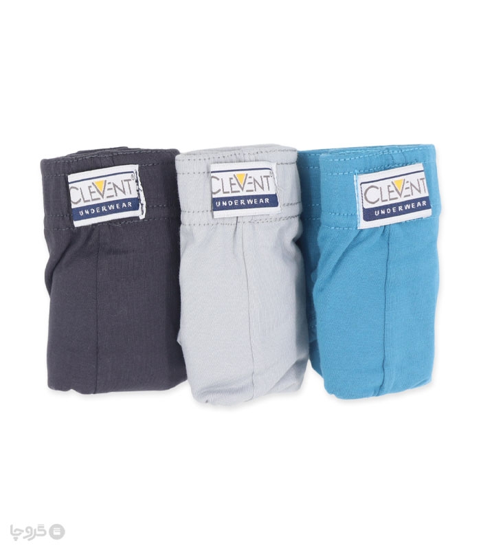 پک شورت مردانه اسلیپ نخی کمر لیفه‌ای Clevent کلونت کد 2100 طرح میکس - بسته 3 عددی
