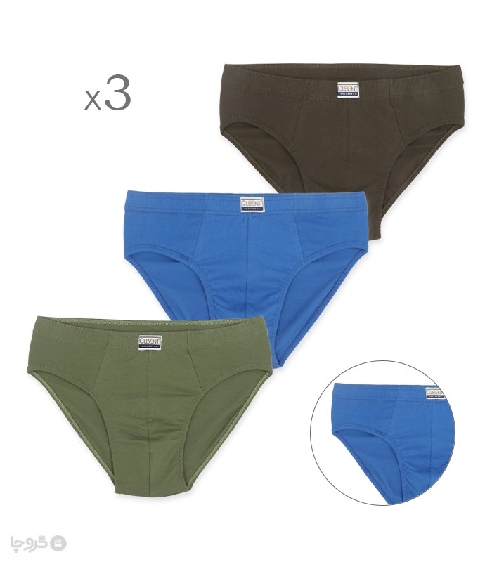 خرید پک شورت مردانه اسلیپ نخی کمر لیفه‌ای Clevent کلونت کد 2100 طرح میکس