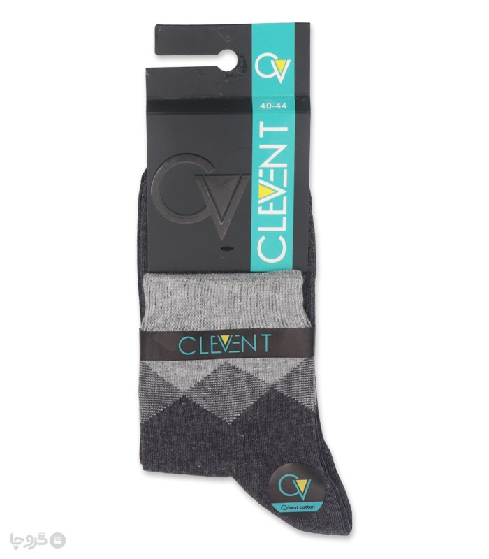 جوراب نیم ساق مردانه Clevent کلونت طرح اسکاچ 1 کد 2301