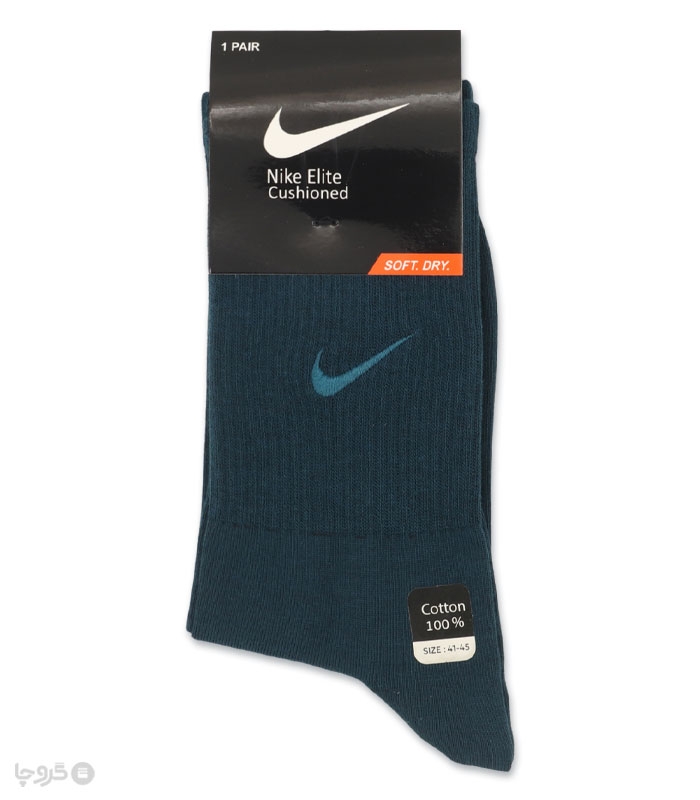 جوراب ساقدار اسپرت کش انگلیسی گلدوزی طرح Nike طیف سبز