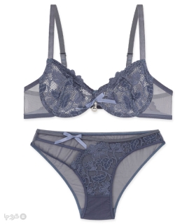 خرید ست شورت و سوتین توری فنردار بارون کد 328