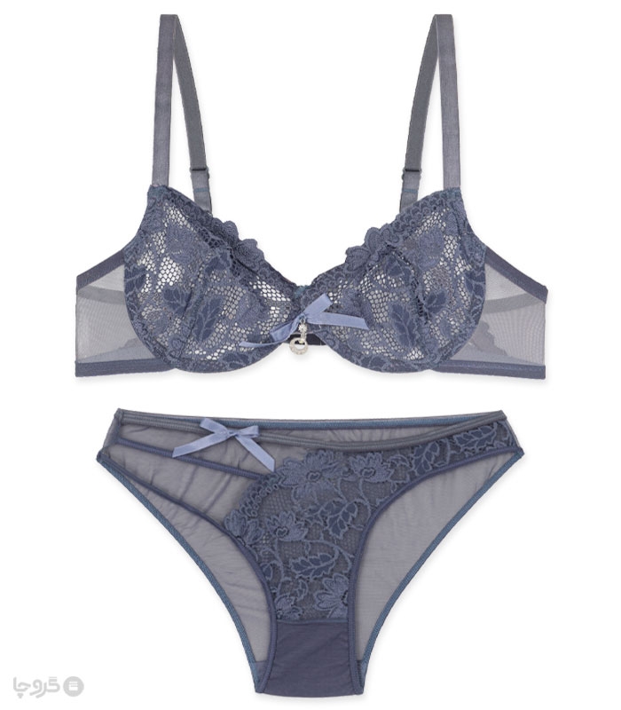 خرید ست شورت و سوتین توری فنردار بارون کد 328