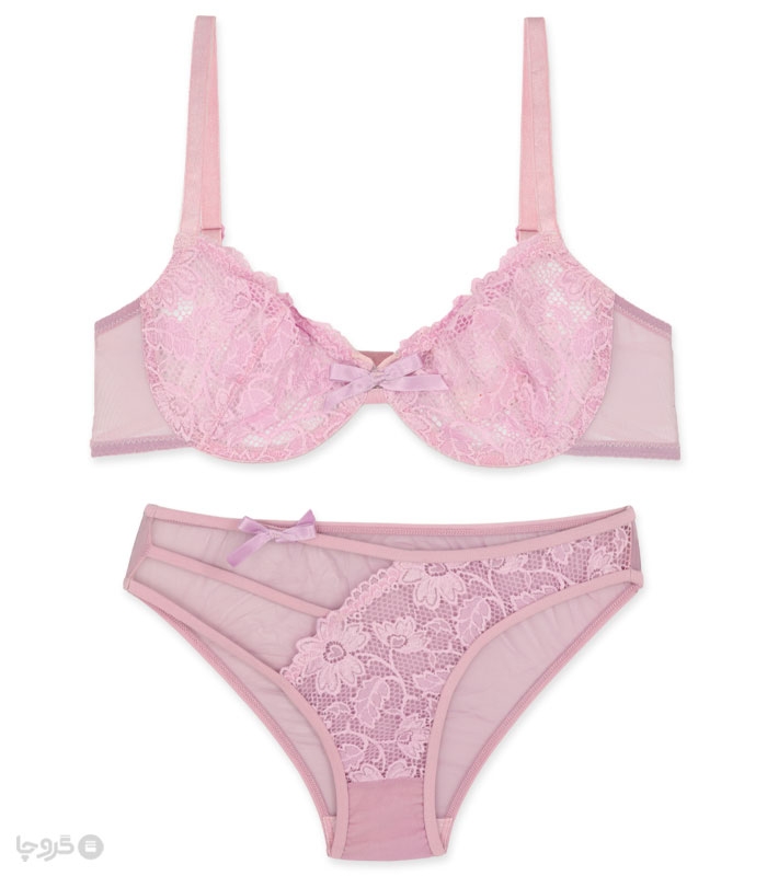 خرید ست شورت و سوتین توری فنردار بارون کد 328